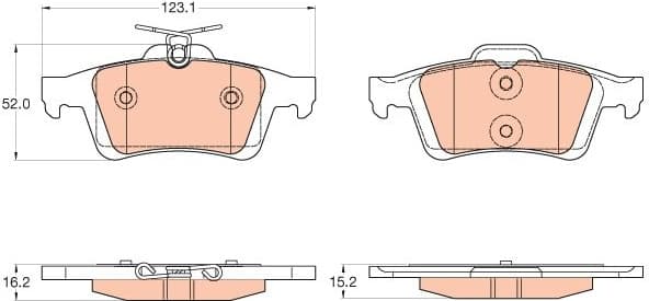 Brake Pad Set, disc brake GDB2033 - image 3