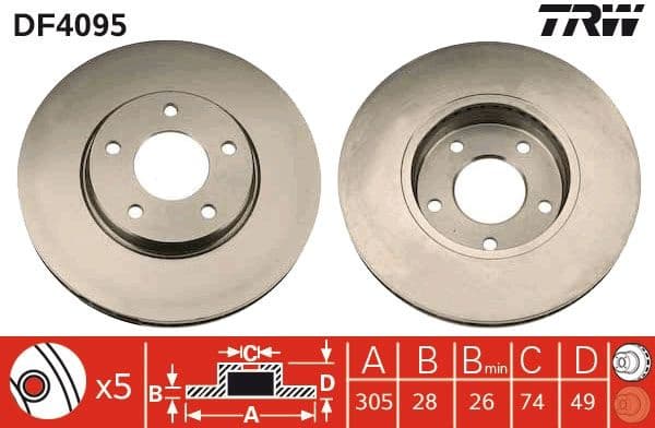 Brake Disc DF4095 - image 3