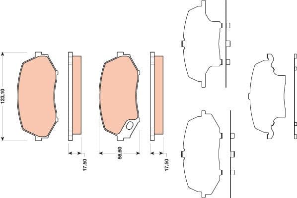 Brake Pad Set, disc brake GDB3486 - image 3