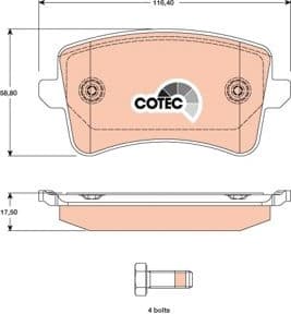 Brake pads rear, Top Quality GDB1765 - image 3