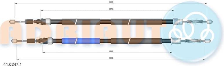 Cable handbrake 41.0247.1 - image 3