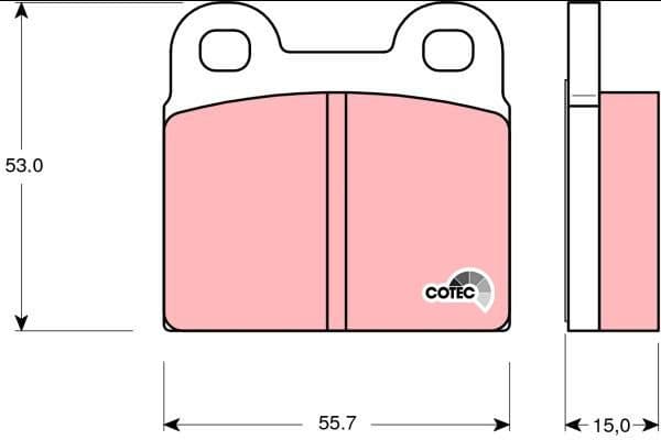 Brake Pad Set, disc brake COTEC GDB102 - image 3