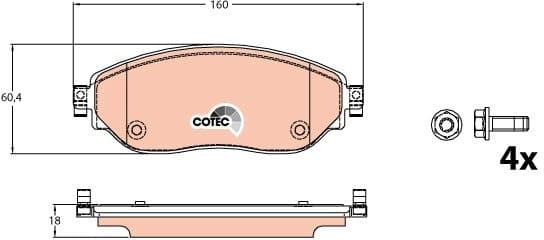 Brake pads front, Top Quality GDB2096 - image 3