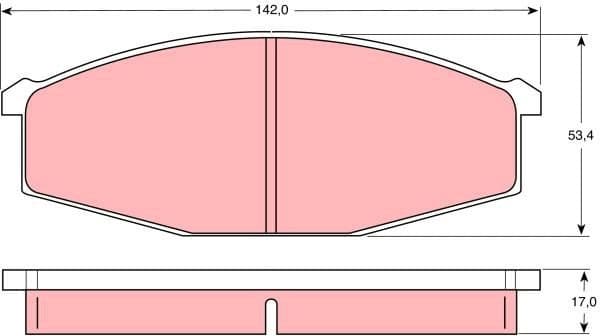 Brake Pad Set, disc brake GDB747 - image 3