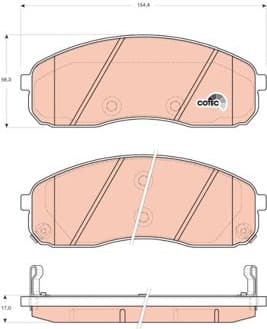 Brake Pad Set, disc brake COTEC GDB3433 - image 3