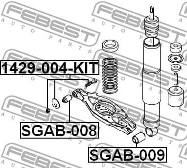 Mounting, control/trailing arm SGAB-008 - image 2