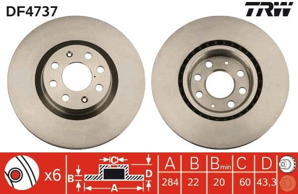 Brake Disc DF4737 - image 2