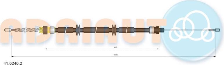 Cable Pull, parking brake 41.0240.2
