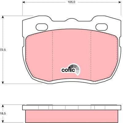 Brake Pad Set, disc brake COTEC GDB394 - image 2