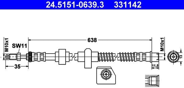 Brake Hose 24.5151-0639.3