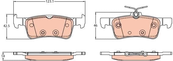Brake Pad Set, disc brake GDB2194 - image 2