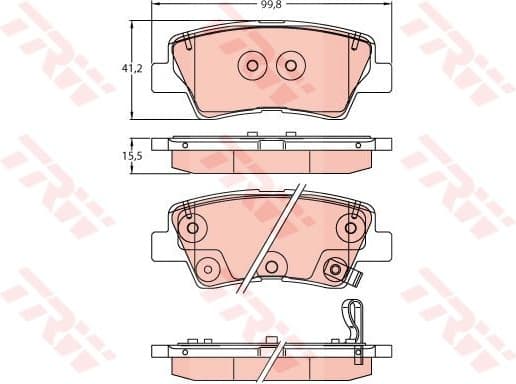 Brake Pad Set, disc brake GDB2242 - image 2
