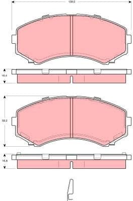 Brake Pad Set, disc brake GDB3254 - image 2