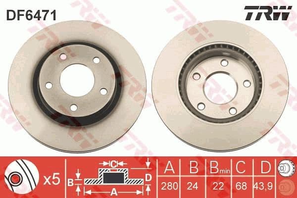 Brake Disc DF6471 - image 3