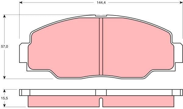 Brake Pad Set, disc brake GDB1042 - image 2