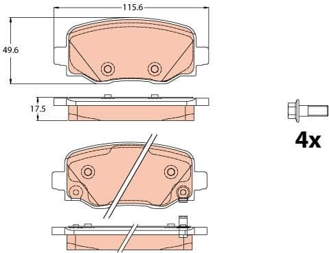 Brake Pad Set, disc brake GDB2116 - image 2