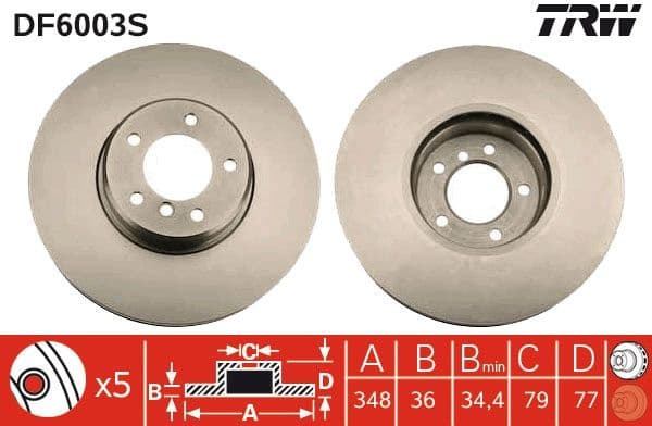 Brake Disc DF6003S - image 3