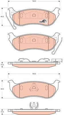 Brake Pad Set, disc brake COTEC GDB4139 - image 3