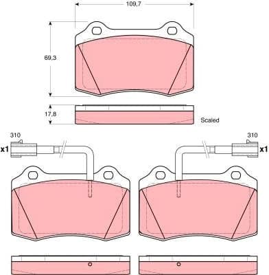 Brake Pad Set, disc brake GDB1519 - image 2