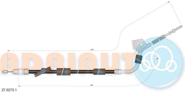 Cable Pull, parking brake 27.0273.1