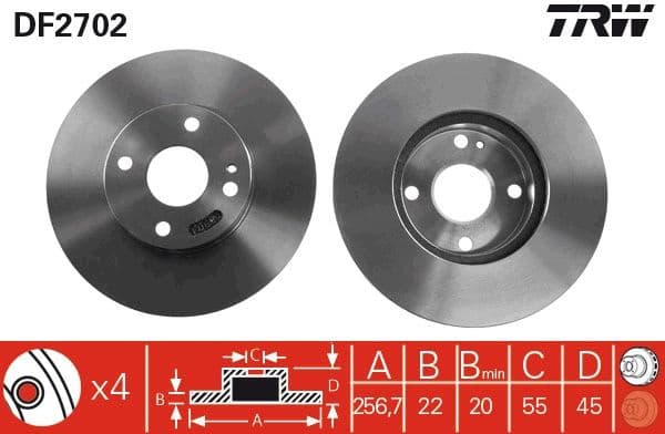 Brake Disc DF2702 - image 3