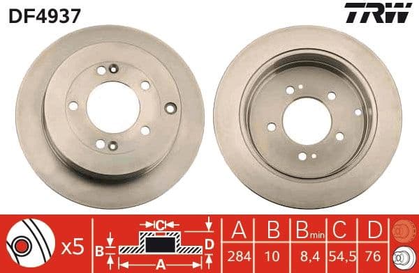 Brake Disc DF4937 - image 3