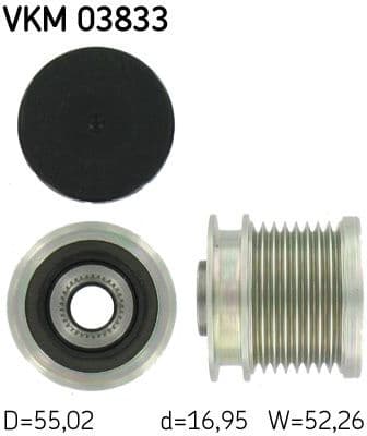 Alternator Freewheel Clutch VKM 03833 - image 2