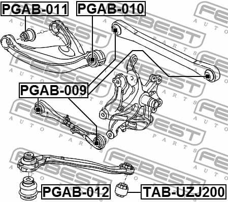 Mounting, control/trailing arm PGAB-009 - image 2
