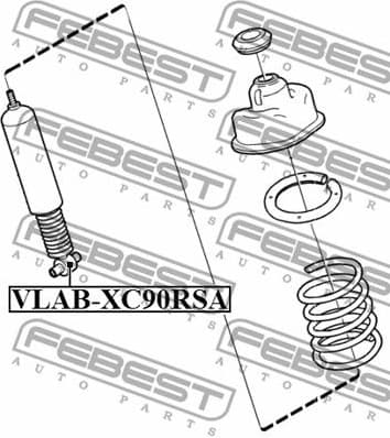 Bush, shock absorber VLAB-XC90RSA - image 2