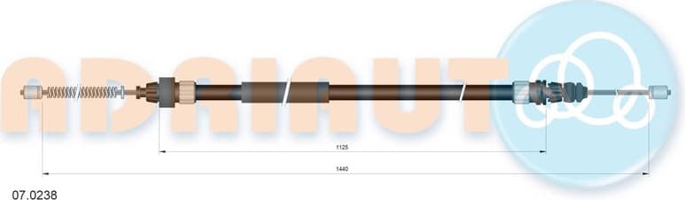 Cable handbrake 07.0238 - image 2