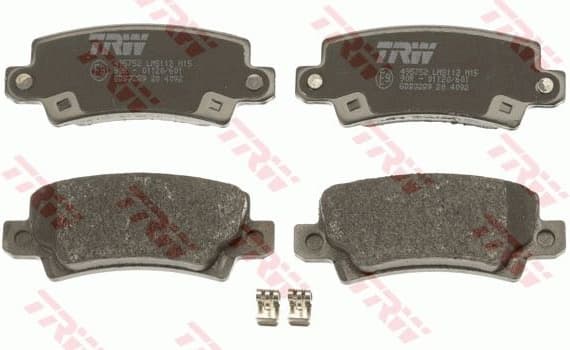 Brake pads rear, Top Quality GDB3289 - image 4