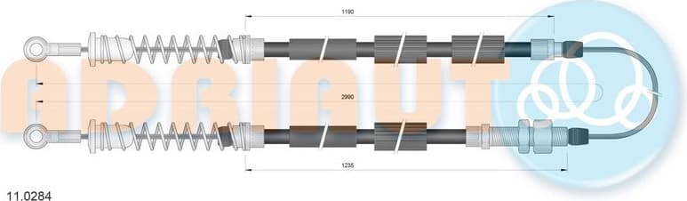 Cable Pull, parking brake 11.0284
