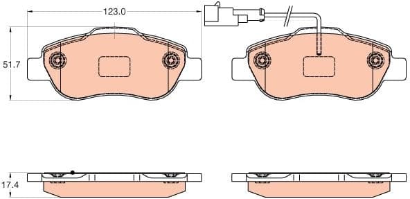 Brake Pad Set, disc brake GDB2039 - image 3