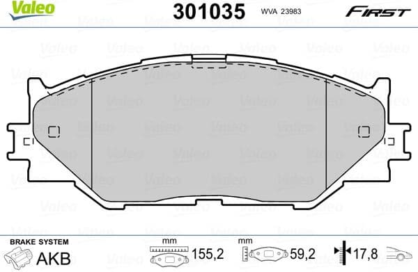 Brake Pad Set, disc brake ESSENTIAL 301035