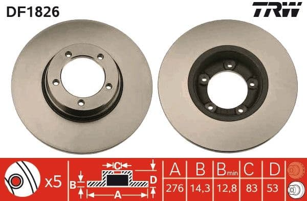 Brake Disc DF1826 - image 3