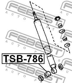 Spacer Tube, shock absorber TSB-786 - image 2