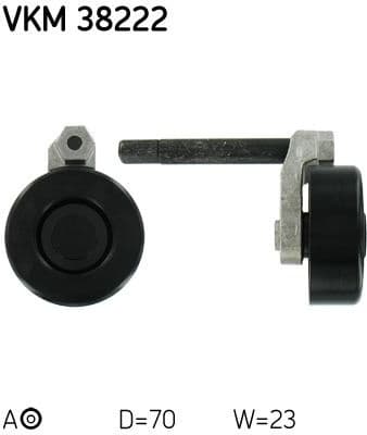 Belt Tensioner, V-ribbed belt VKM 38222 - image 2