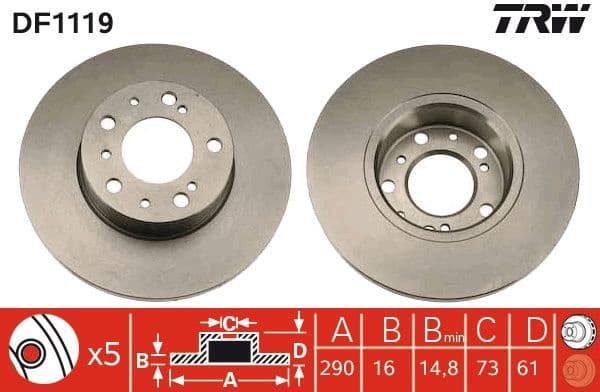 Brake Disc DF1119 - image 3