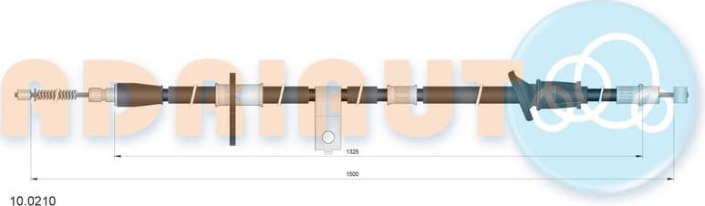 Cable Pull, parking brake 10.0210