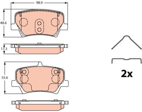 Brake Pad Set, disc brake GDB2277 - image 2