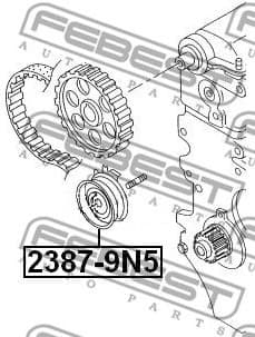 Tensioner Pulley, timing belt 2387-9N5 - image 2