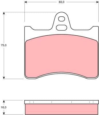 Brake Pad Set, disc brake GDB262 - image 2