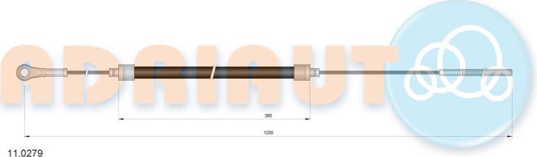 Cable Pull, parking brake 11.0279