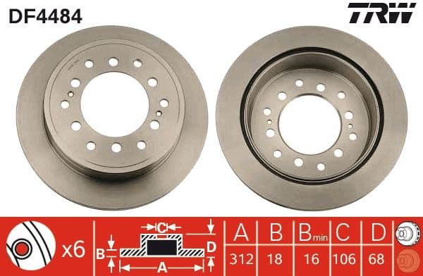 Brake Disc DF4484 - image 2