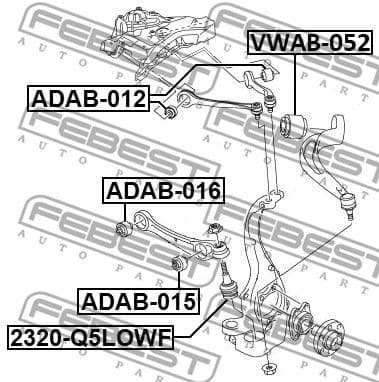 Mounting, control/trailing arm VWAB-052 - image 2