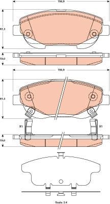 Brake Pad Set, disc brake GDB3518 - image 3
