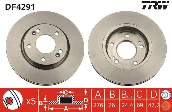 Brake Disc DF4291 - image 3