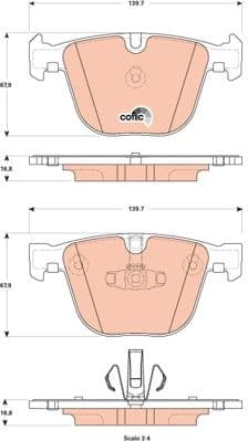 Brake pads rear, Top Quality GDB1857 - image 3