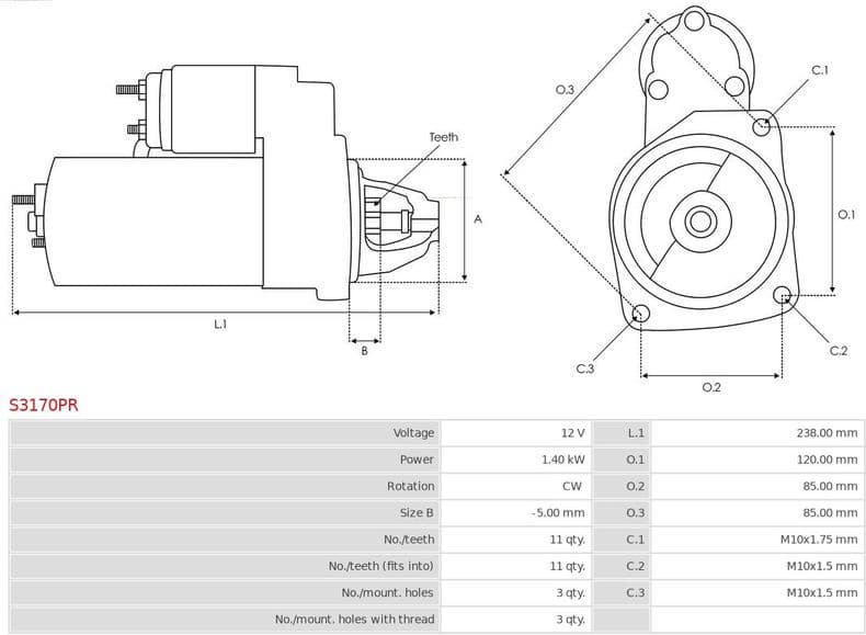 Starter Remanufactured AS S3170PR - image 5