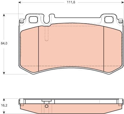 Brake Pad Set, disc brake GDB1735